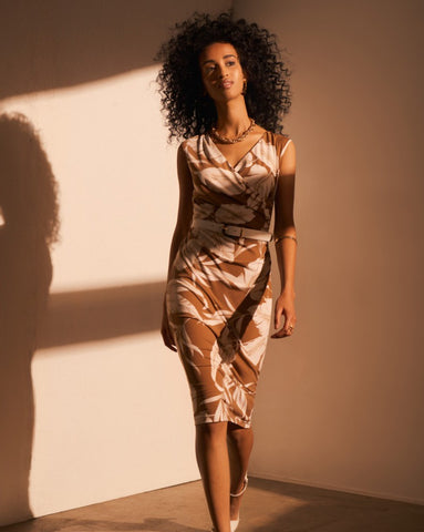 JOSEPH RIBKOFF (LN) CA - Palm wrap dress! 10