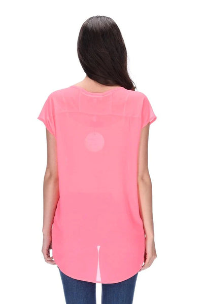 PRETTY BASIC "Promise" tee - Fluro pink! 10