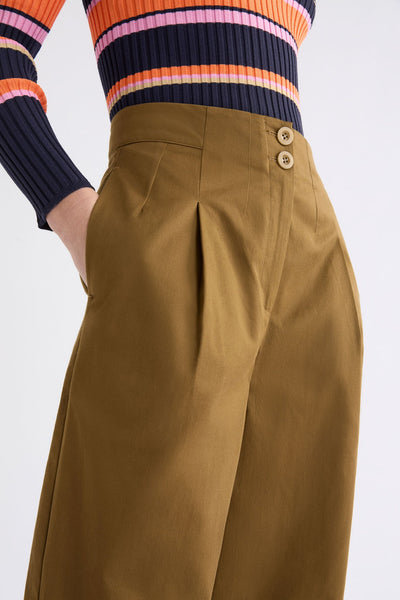 ELK - Ellem cotton lyocell pleat pant - Olive! 12