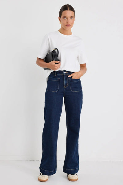 AMONG THE BRAVE (LN) "Zoe" Wide leg high rise pocket jean! 14