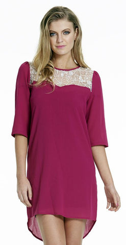 AUGUSTINE INTERNATIONAL "Fred dress maroon" dress! 8-10 - recycle style - 1