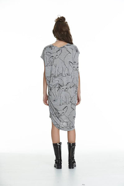 CHARLO "Cats away" dress! 12-14 - recycle style - 2