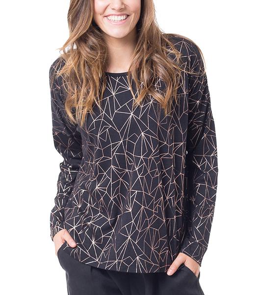 ELM - Bronze foil geo print top! 12