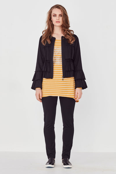 LEMON TREE - Viola linen ruffle jacket! 16