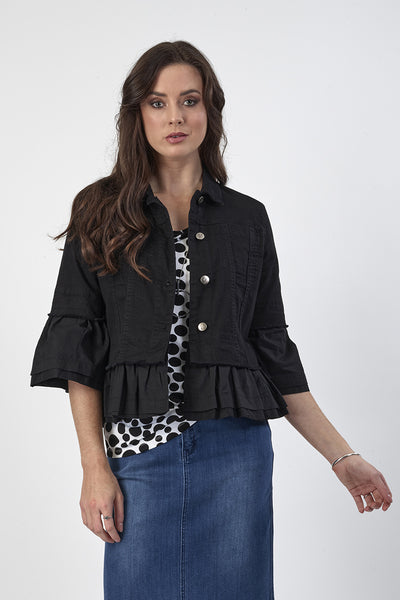 VASSALLI - Frill trim denim jacket! 16