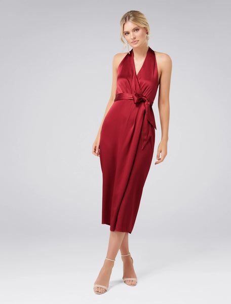 FOREVER NEW - Ainsley halter neck satin dress! 10