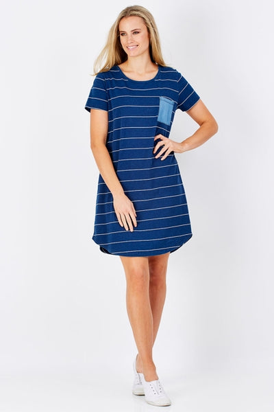 ELM - Stripe pocket dress! 10-12