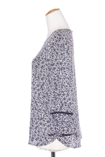 RANDOM - Navy print flare sleeve top! 14