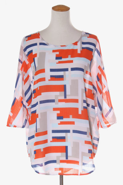 WADZEE - Colourful abstract print top! 12-16