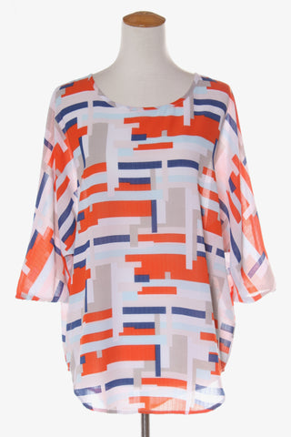 WADZEE - Colourful abstract print top! 12-16