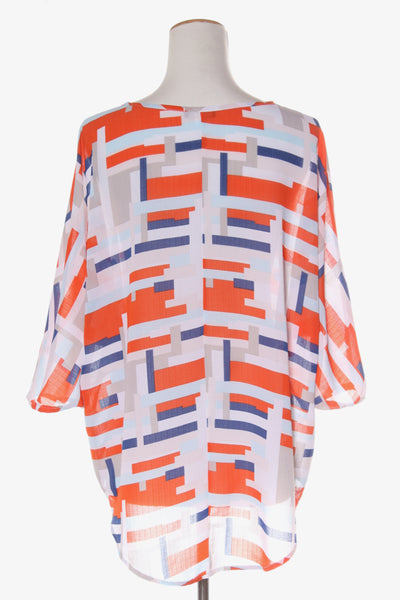 WADZEE - Colourful abstract print top! 12-16