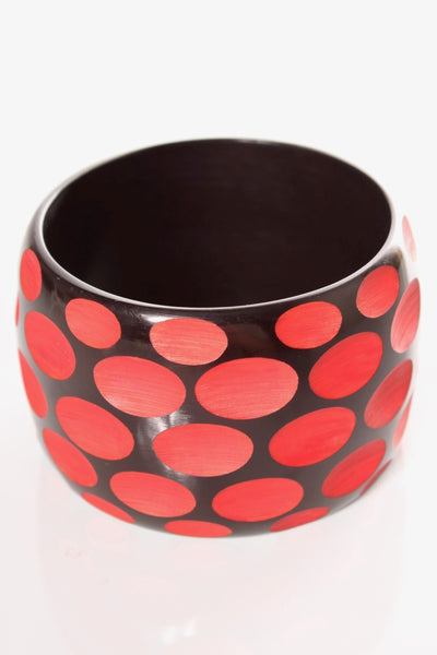 RED + BLACK textured cuff bangle!