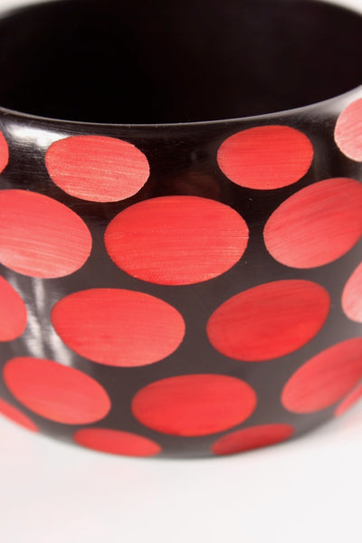 RED + BLACK textured cuff bangle!