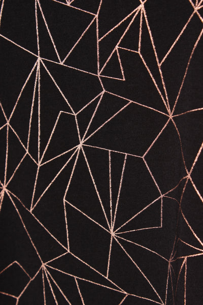 ELM - Bronze foil geo print top! 12