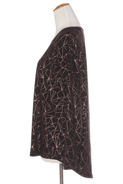 ELM - Bronze foil geo print top! 12