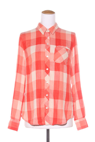 LUCKY BRAND - Orange check lined cotton shirt! 12