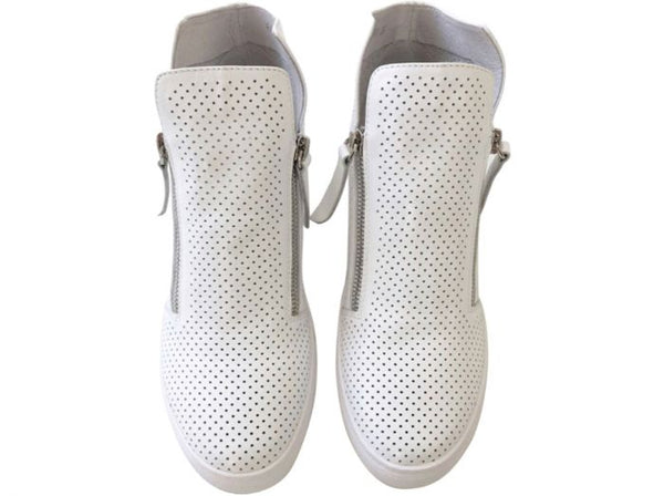 MINX "Willott" white pinhole leather boots! 41